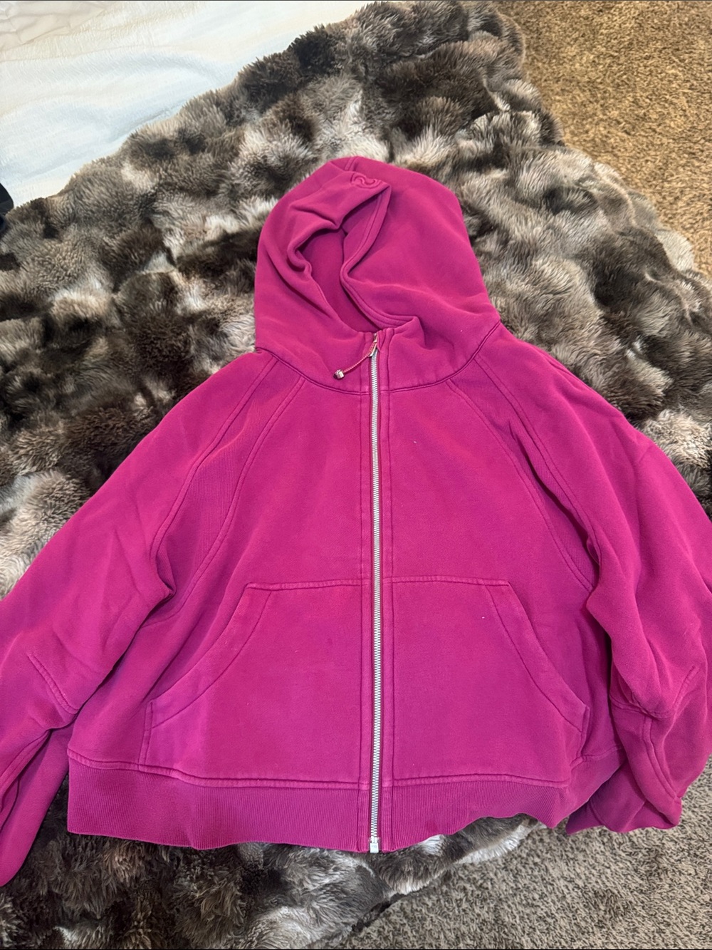Pink Full-Zip hooded lululemon scuba size xl/xxl